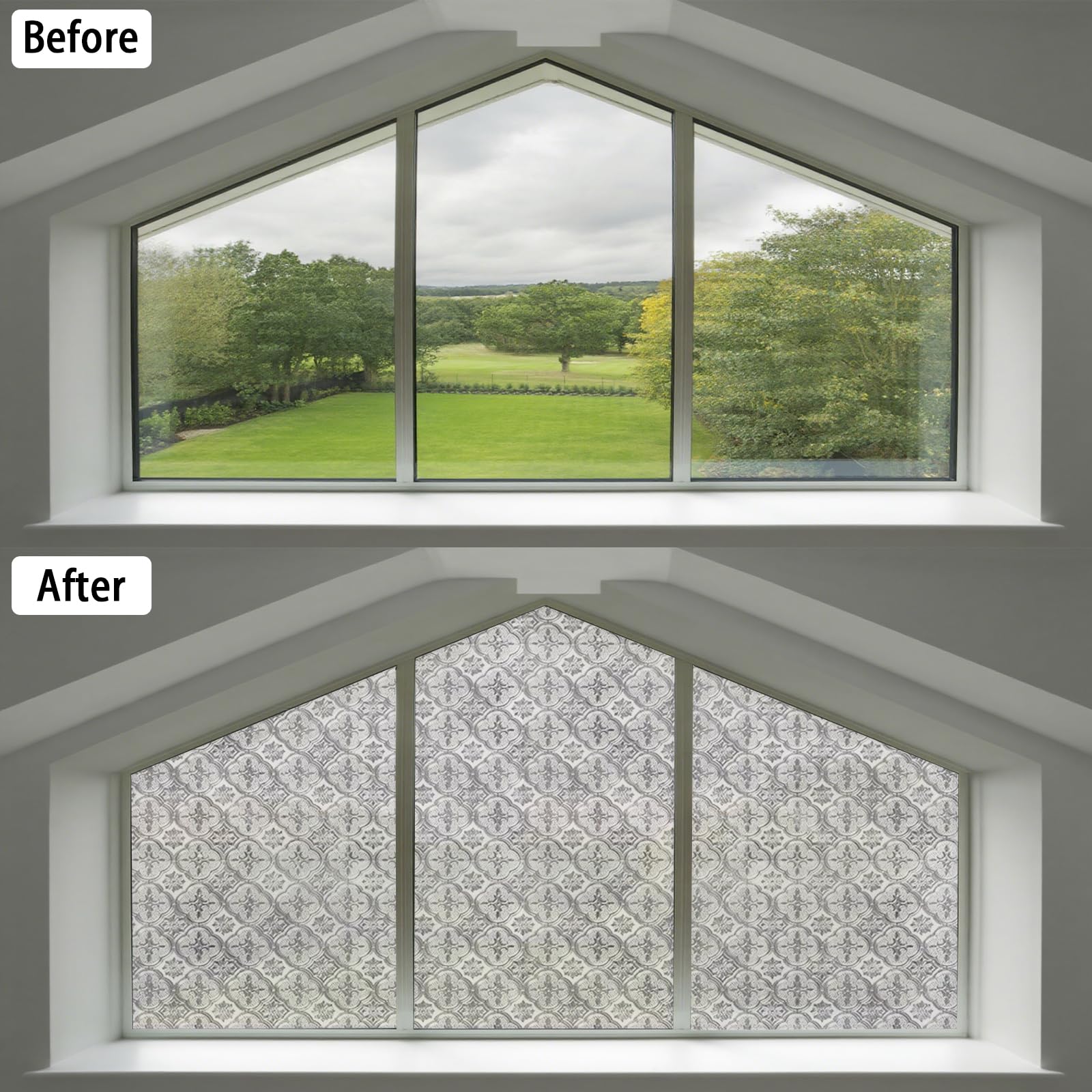 Glass Window Film 75 x 240 cm Nieprzezroczysta, Matowa, Blokująca Promienie Uv, Zdejmowalna, Przylegająca Elektrostatycznie, Folia Na Szkło Matowe Na Okna, Begonia 3D