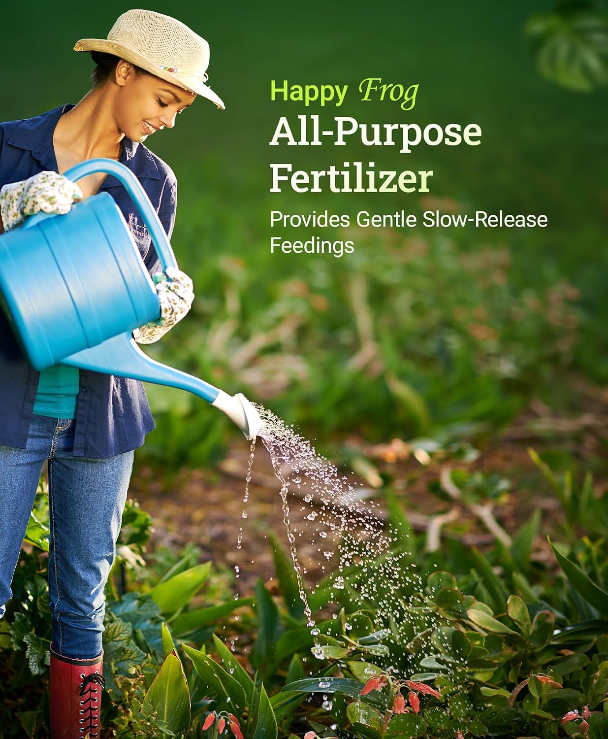 FoxFarm Happy Frog All Purpose Fertilizer - Slow Release Fertilizer for Flowers, Vegetables & Ornamental Plants - Contains Soil Microbes & Mycorrhizal Fungi - OMRI Listed, 50 lb