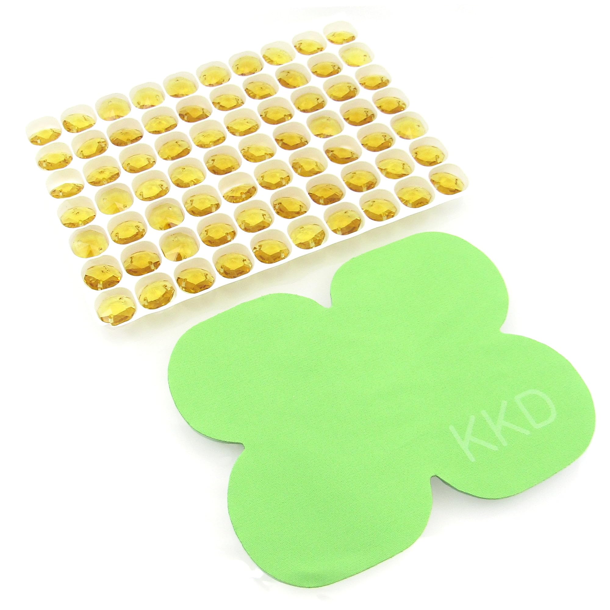 Amazon.co.jp: [KKD] 2つ穴 八角 クリスタル ガラス ビーズ 14mm