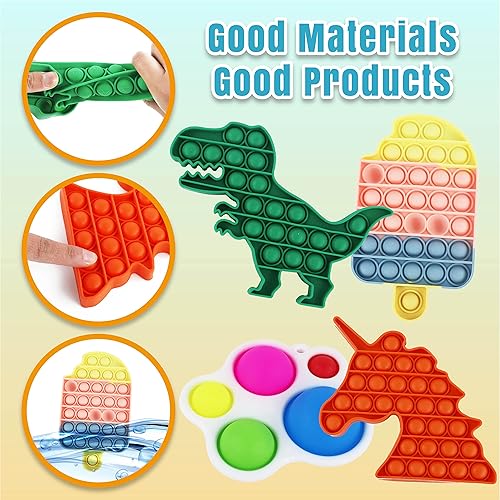 Miniatura 5 de JBMM Paquete de 53 juguetes sensoriales para la ansiedad para niños para aliviar la ansiedad y el estrés para rellenar calcetines bolsas de