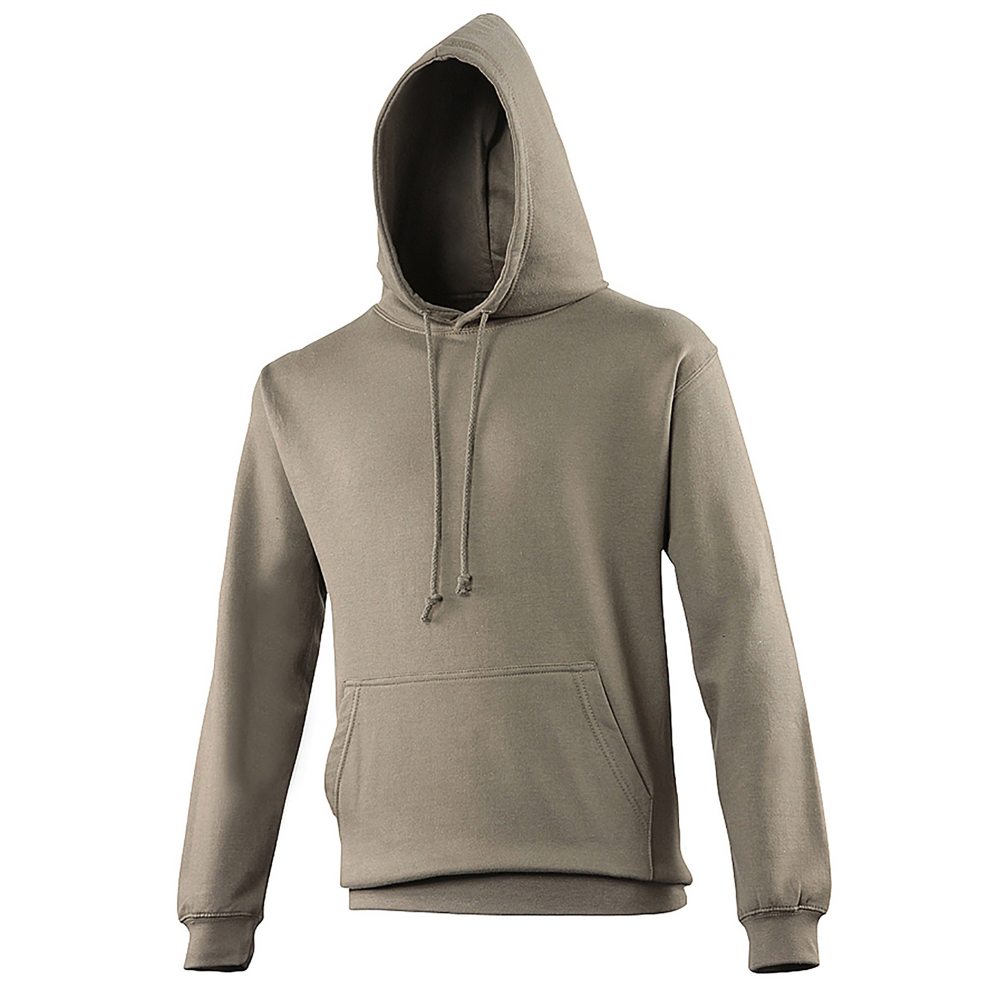 AWDis Men's College Hoodie, Grey (Olive), Large