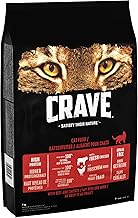 Crave Adult Trockenfutter mit Rind & Huhn, 7kg (1 Beutel) – Premium Katzenfutter trocken mit hohem Proteingehalt und ohne Getreide – Hergestellt mit 100 Prozent natürlichem Rind & Huhn
