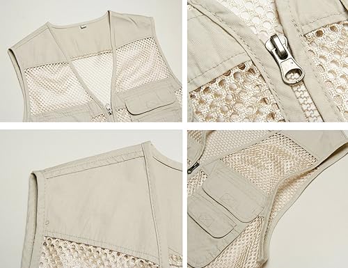 Miniatura 4 de Flygo Chaleco de malla de secado rápido para hombre con múltiples bolsillos