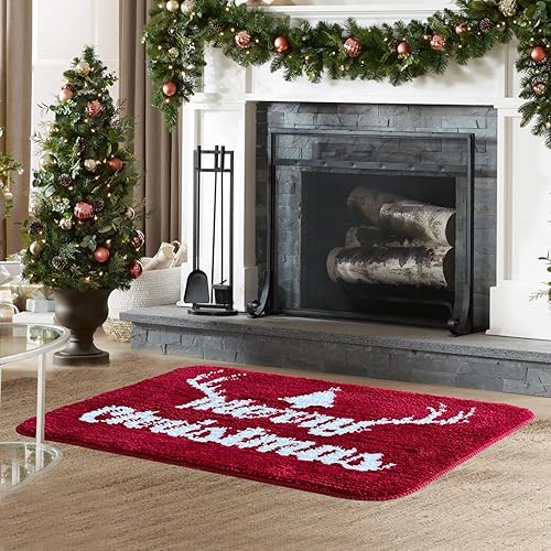 Miniatura 6 de Alfombra de baño de Navidad, decoración de Navidad, alfombra de baño súper suave, alfombra de baño de microfibra, antideslizante, alfombra de baño