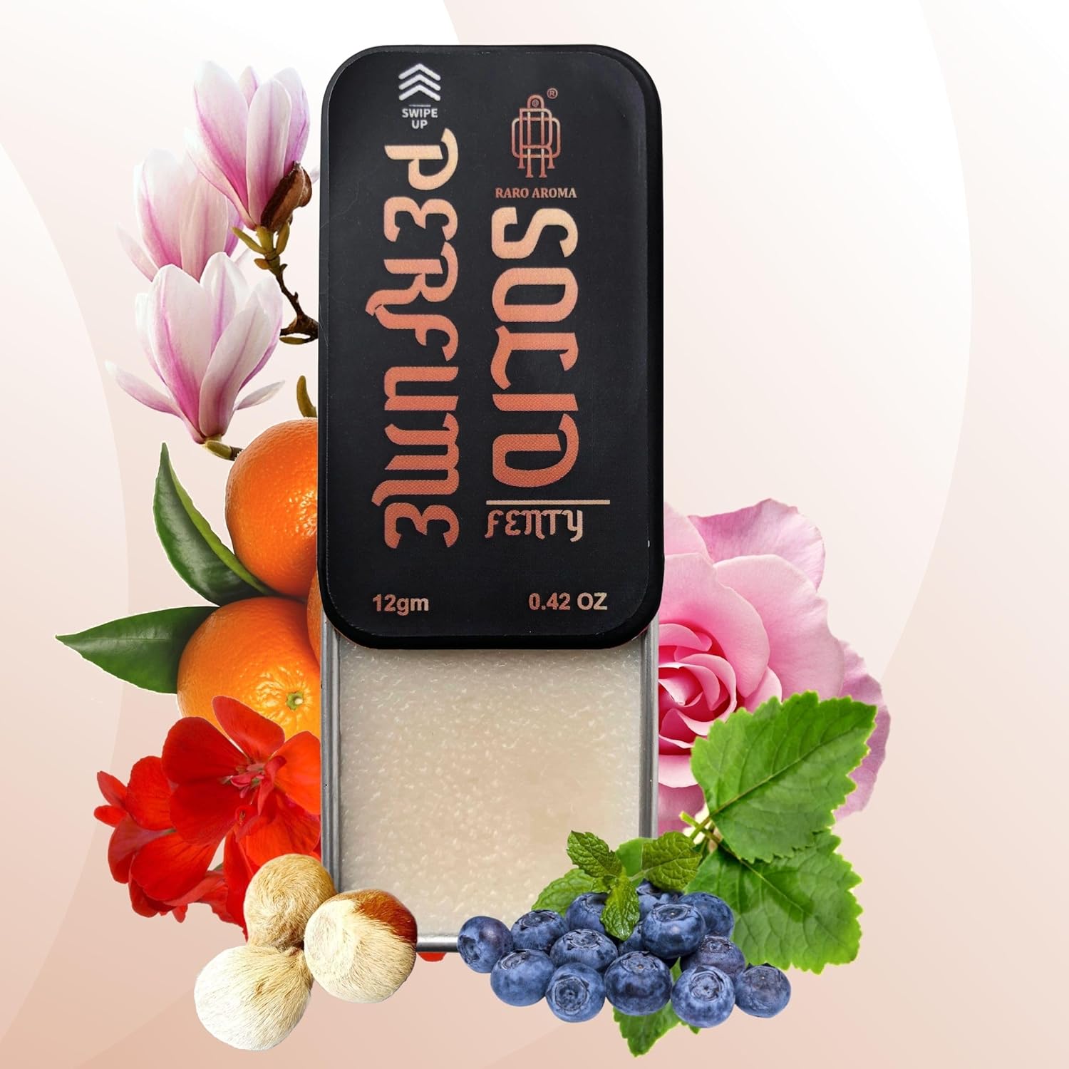 Raro Aroma Solid Perfume – Fenti | Floral and Fruity Luxury Scent for Men & Women | Organic & Natural | Alcohol-Free | Long-Lasting | 12 g Pocket-Friendly Balm