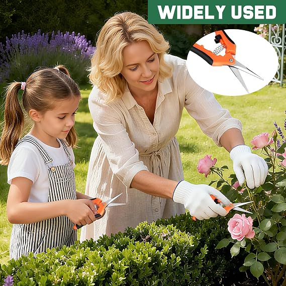 3 Pack Garden Pruning Shears, Gardening Shears Garden Scissors Stainless Steel Plant Flower Scissors Clippers