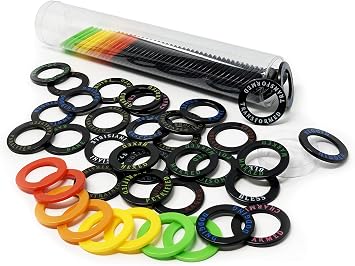 Citadel Black Health & Condition Rings - 80 Pack - Double Sided Black Plastic Rings, 30 Conditions & 4 Health Markers, Made for Dungeons and Dragons 5th Edition & Other Tabletop Role-Playing Games