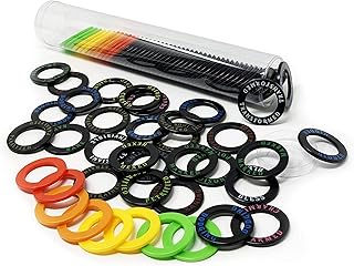 Citadel Black Health & Condition Rings - 80 Pack - Double Sided Black Plastic Rings, 30 Conditions & 4 Health Markers, Made for Dungeons and Dragons 5th Edition & Other Tabletop Role-Playing Games