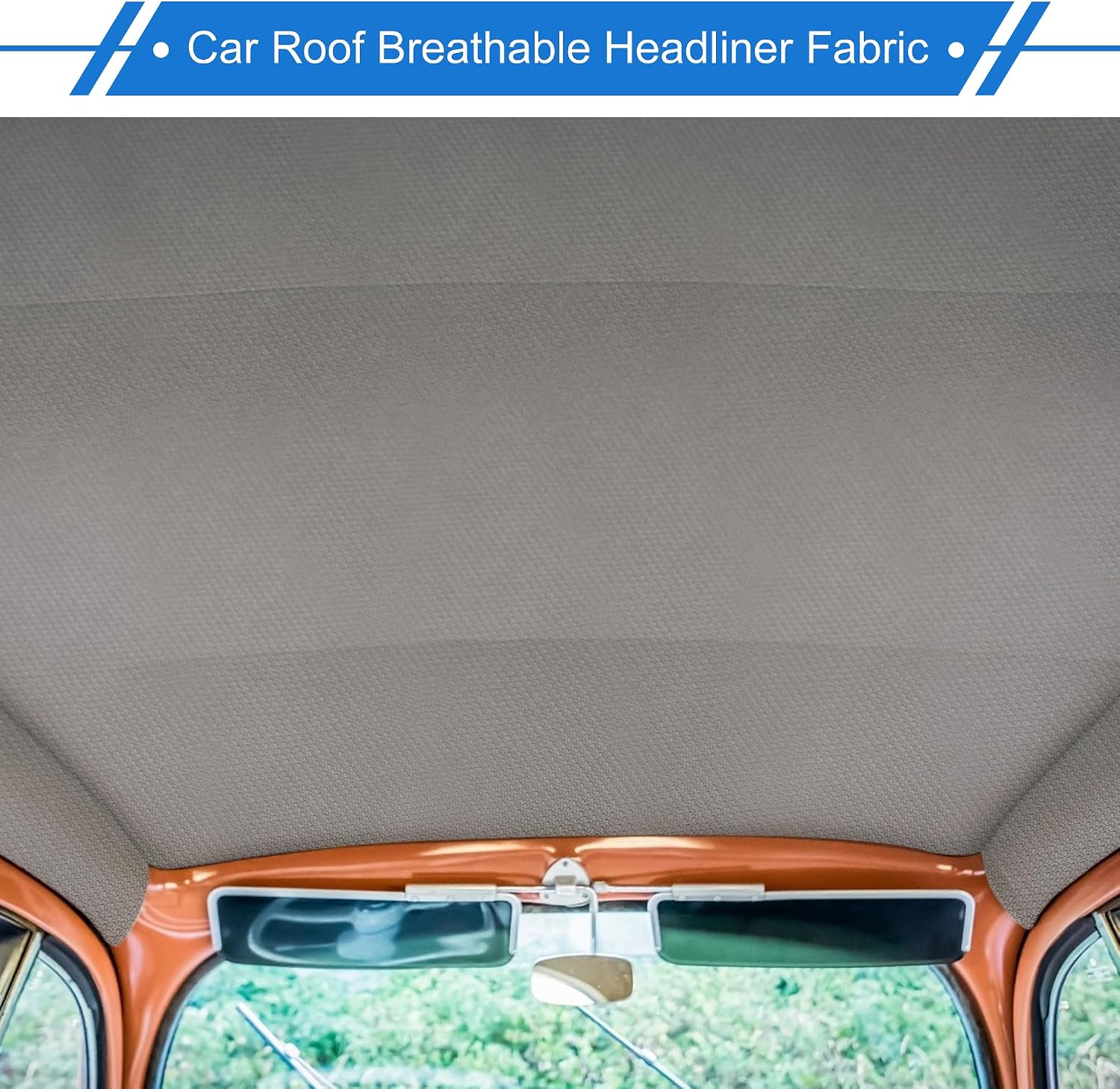 Breathable Mesh Headliner Fabric 85" l x 60" W Interior Trim DIY Roof Repair Replacement for Car RV SUV Automotive Breathable Mesh Fabric Dark Gray