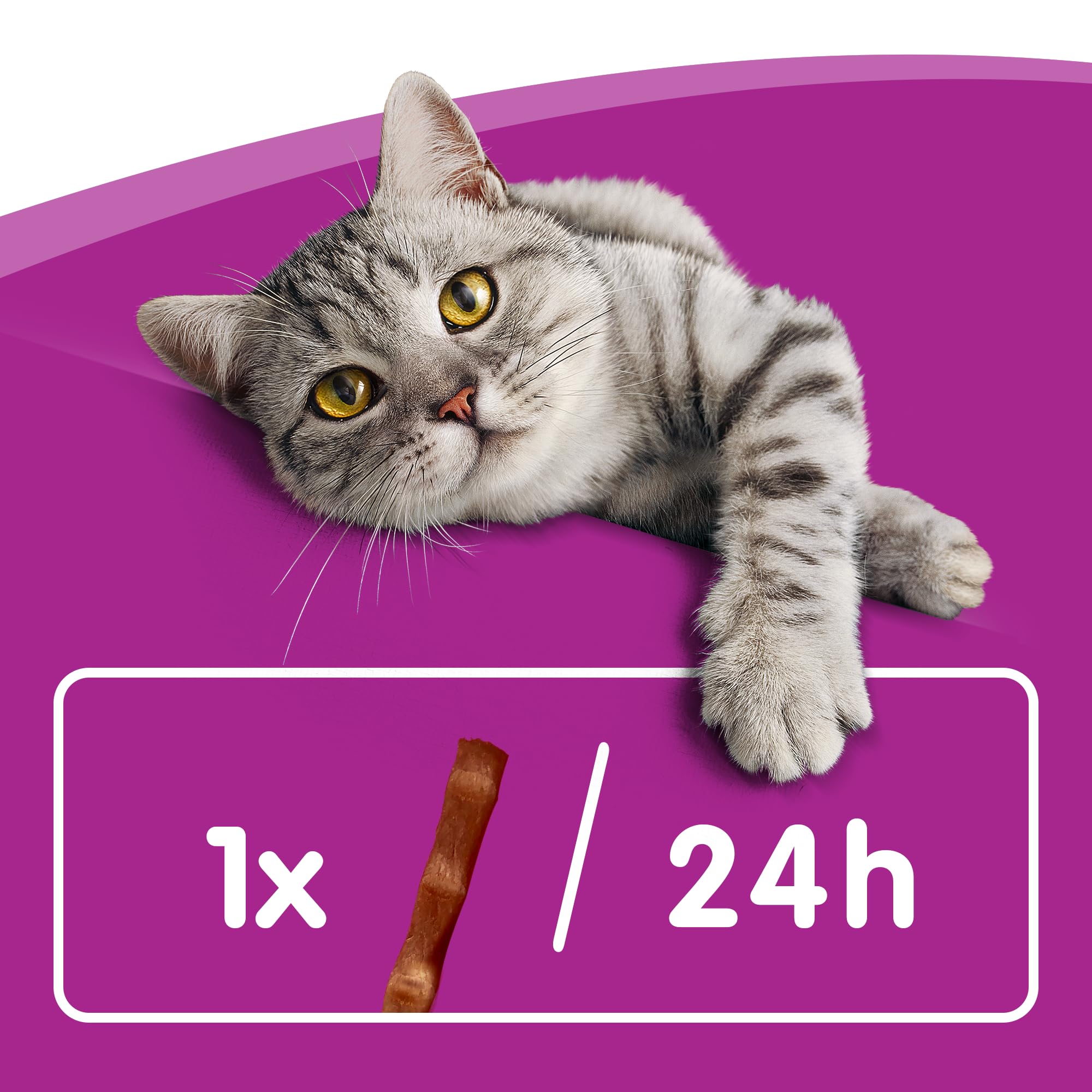 Whiskas Nagrody dla kotów w kształcie pałeczek, aromat łososia (opakowanie 28 x 18 g)