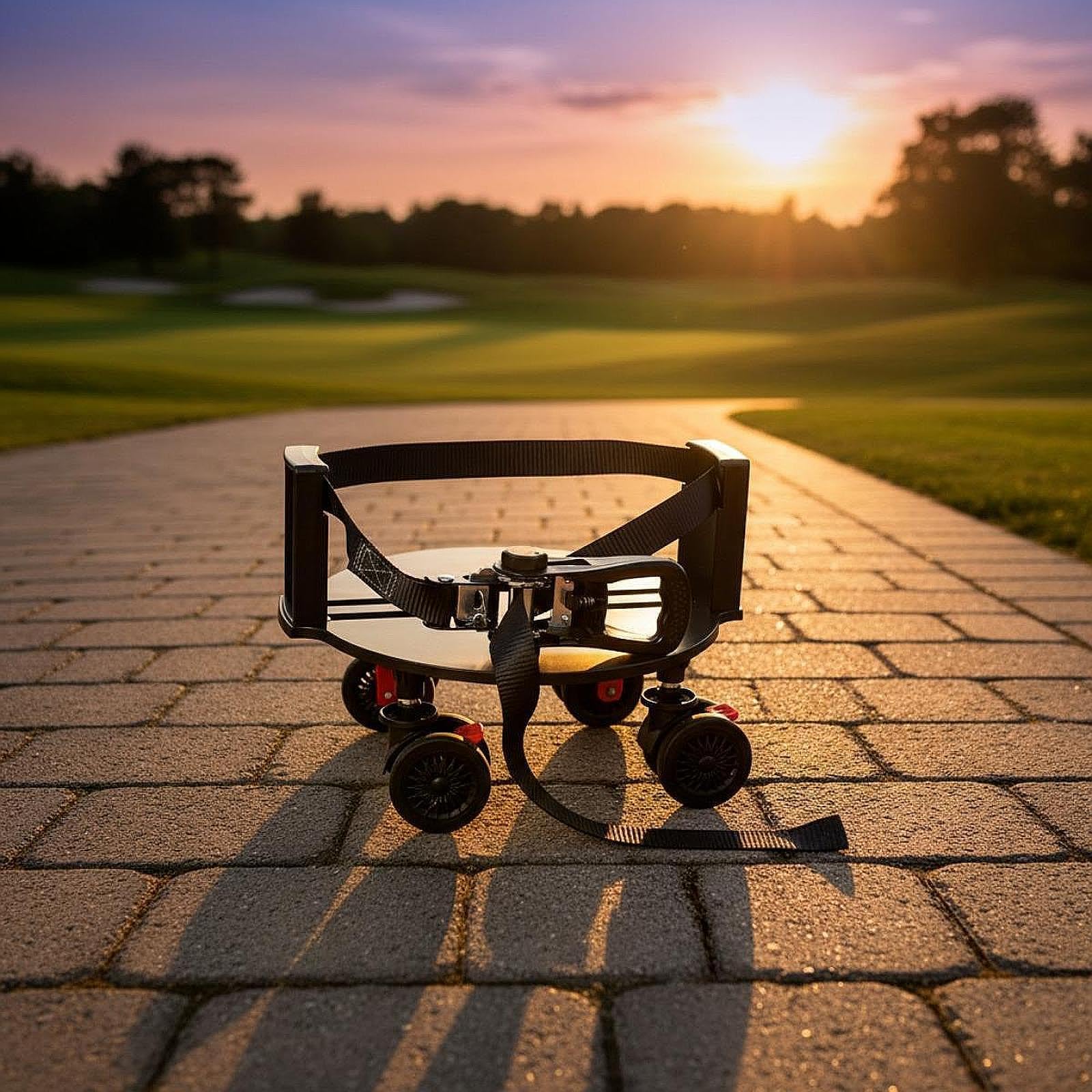 Golf Taschenbefestigung für Den Außenbereich, Einfach zu Montieren, Multifunktionales, Tragbares Transportzubehör mit Rollen