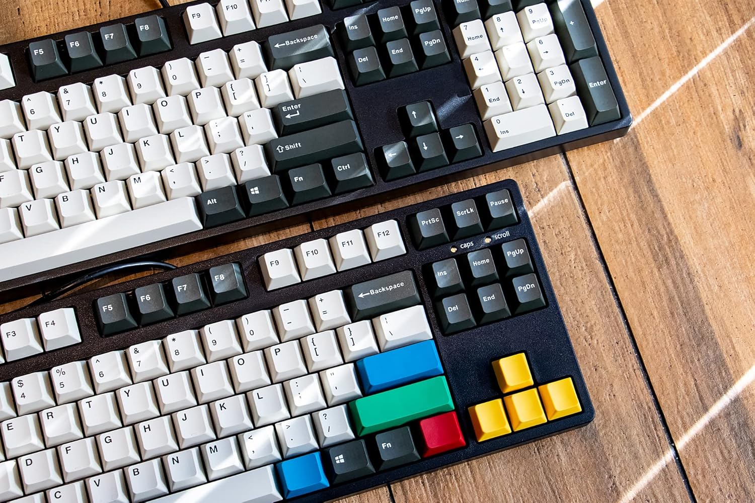 ikbc CD108 V2 keyboard with RGBY keycaps installed