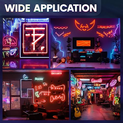 Miniatura 7 de Panel de luz electroluminiscente EL, 3.9 in x 3.9 in, lámpara de papel cortable para decoracióncosplayadvertencia, 3 modos brillo constante,