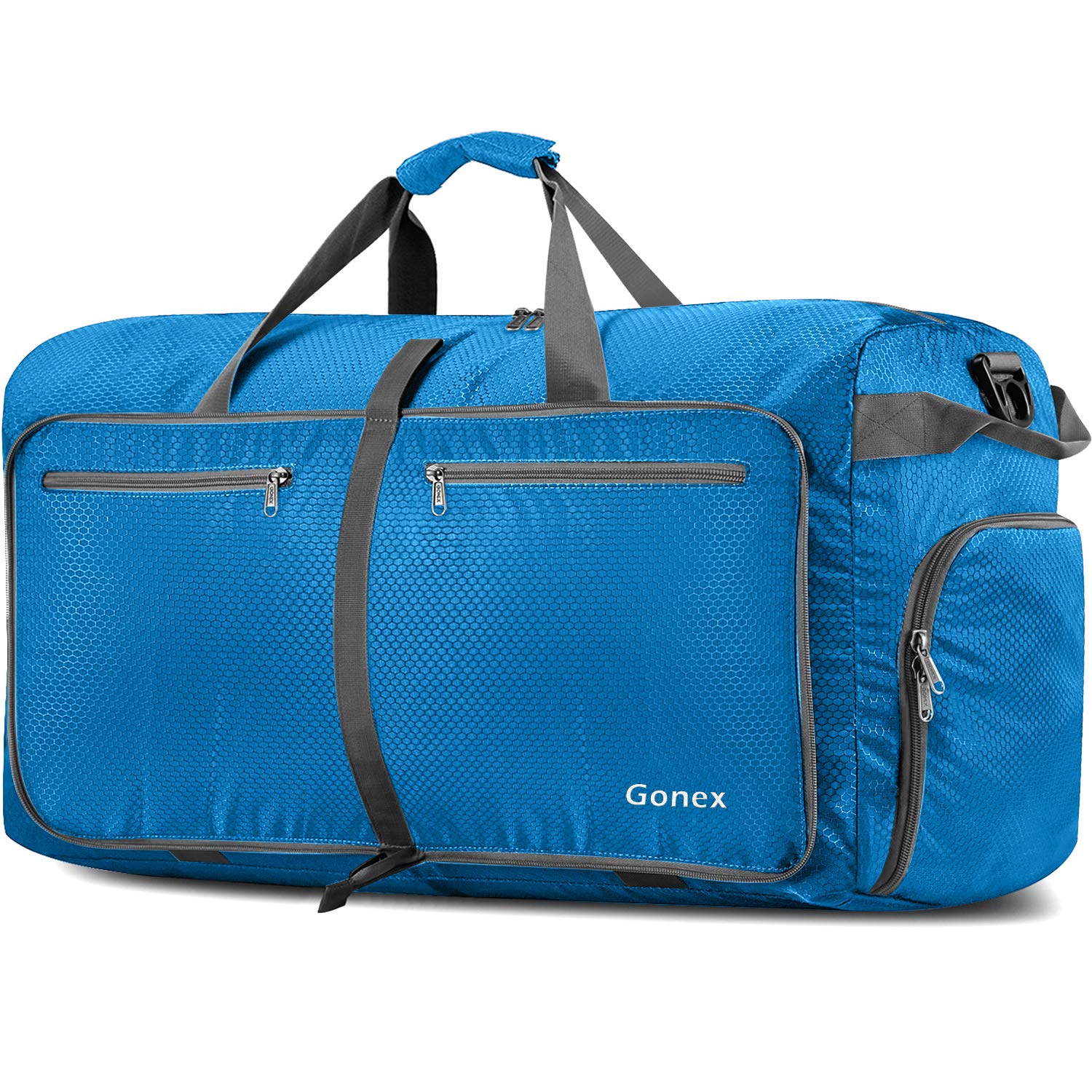 Gonex Składana torba podróżna z przegródką na buty, pakowalna, lekka, wodoodporna, duża torba na kemping, siłownię, torba weekendowa, 40 l, 60 l, 80 l, 100 l, 150 l