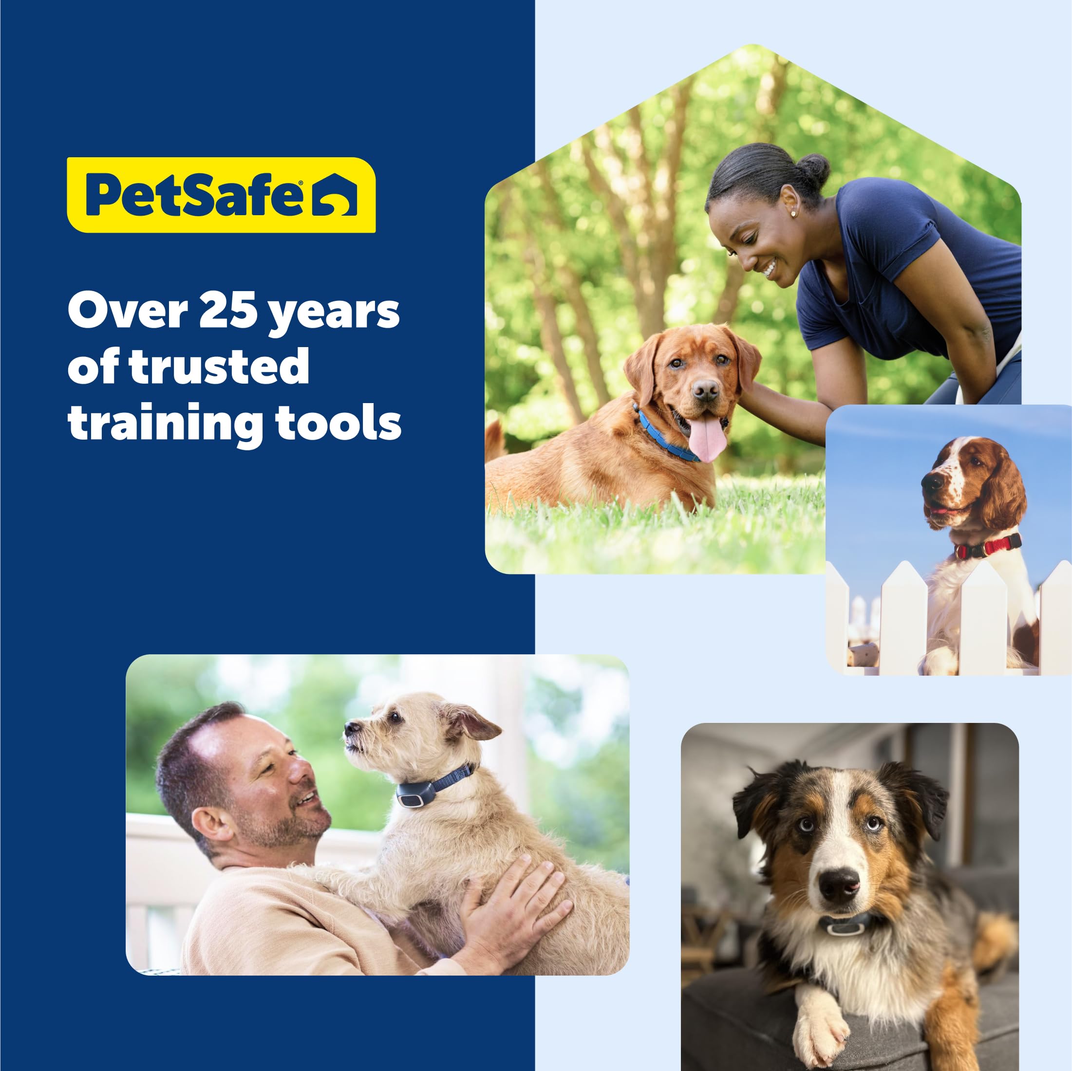 PetSafe Soft Point Collare per addestramento cani, senza tirare, con punte morbide in gomma, grande, 2,5 cm, nero