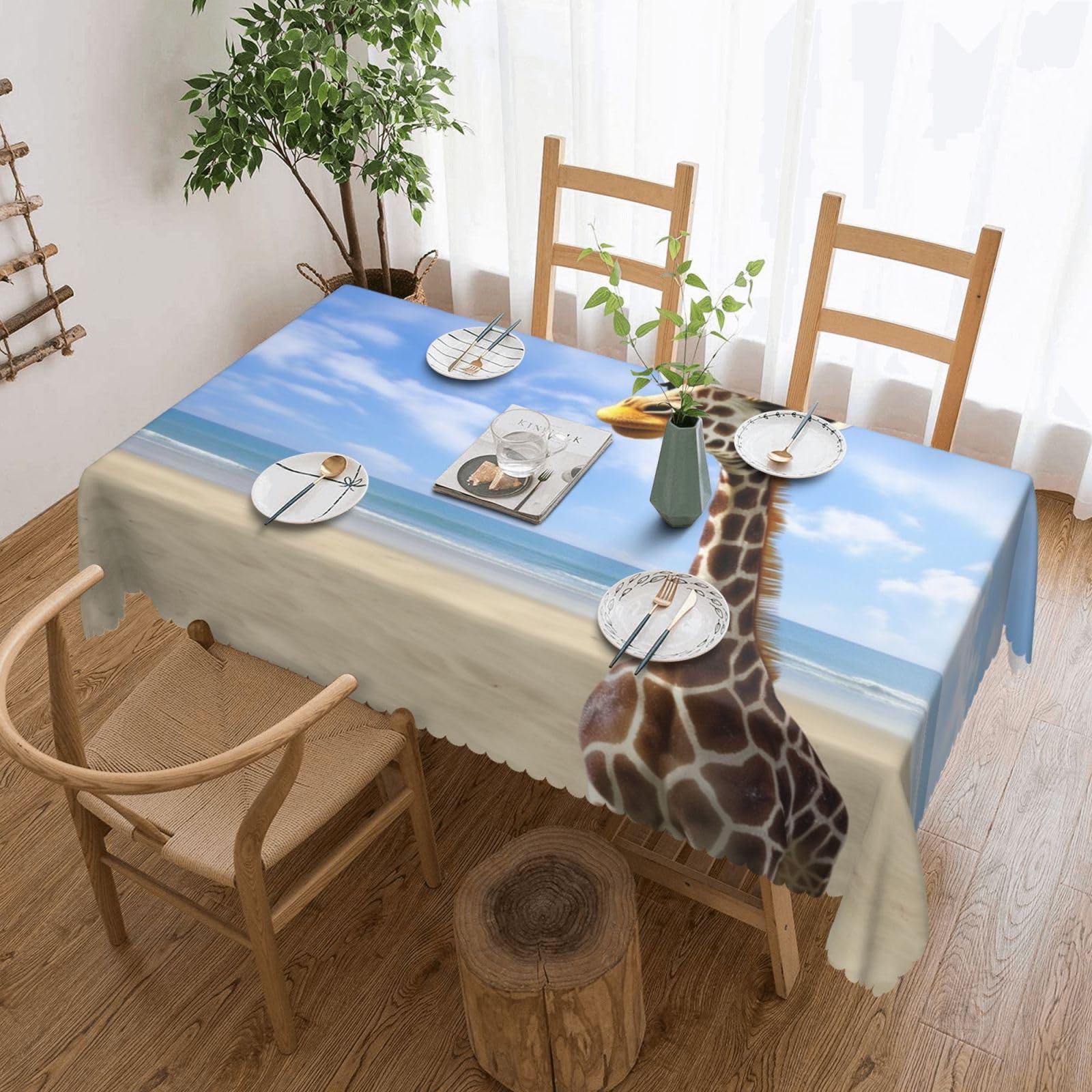 Nappe rectangulaire lavable anti-tache et anti-pli OUSIKA