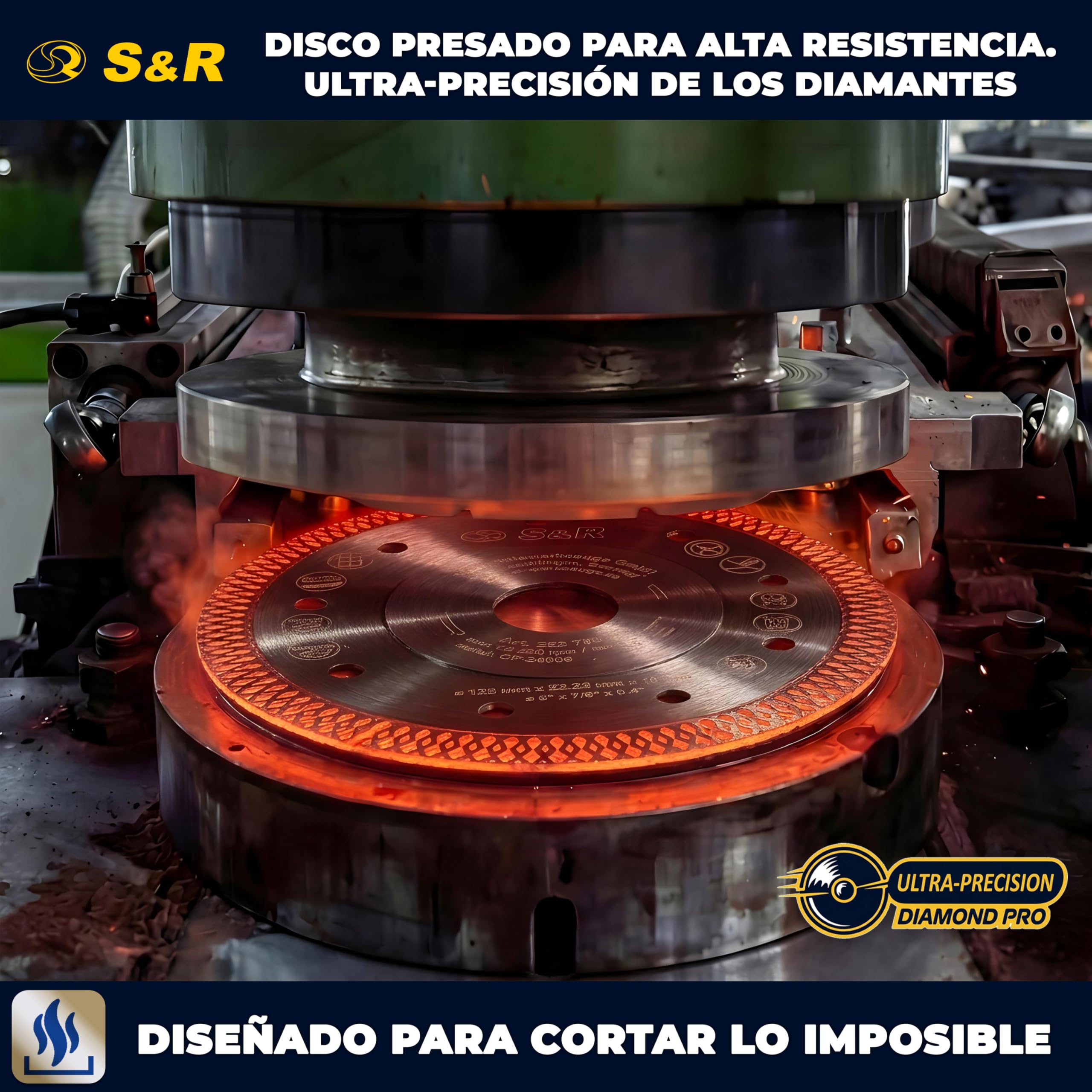 S&R Disco Corte Porcelanico 115 Disco Diamante 115mm Azuleos Cerámica Baldosas Granito y Mármol. Disco Porcelanico 115 Radial diamantado para Amoladora 115 y 125 Bosch Ruby Makita Dewalt