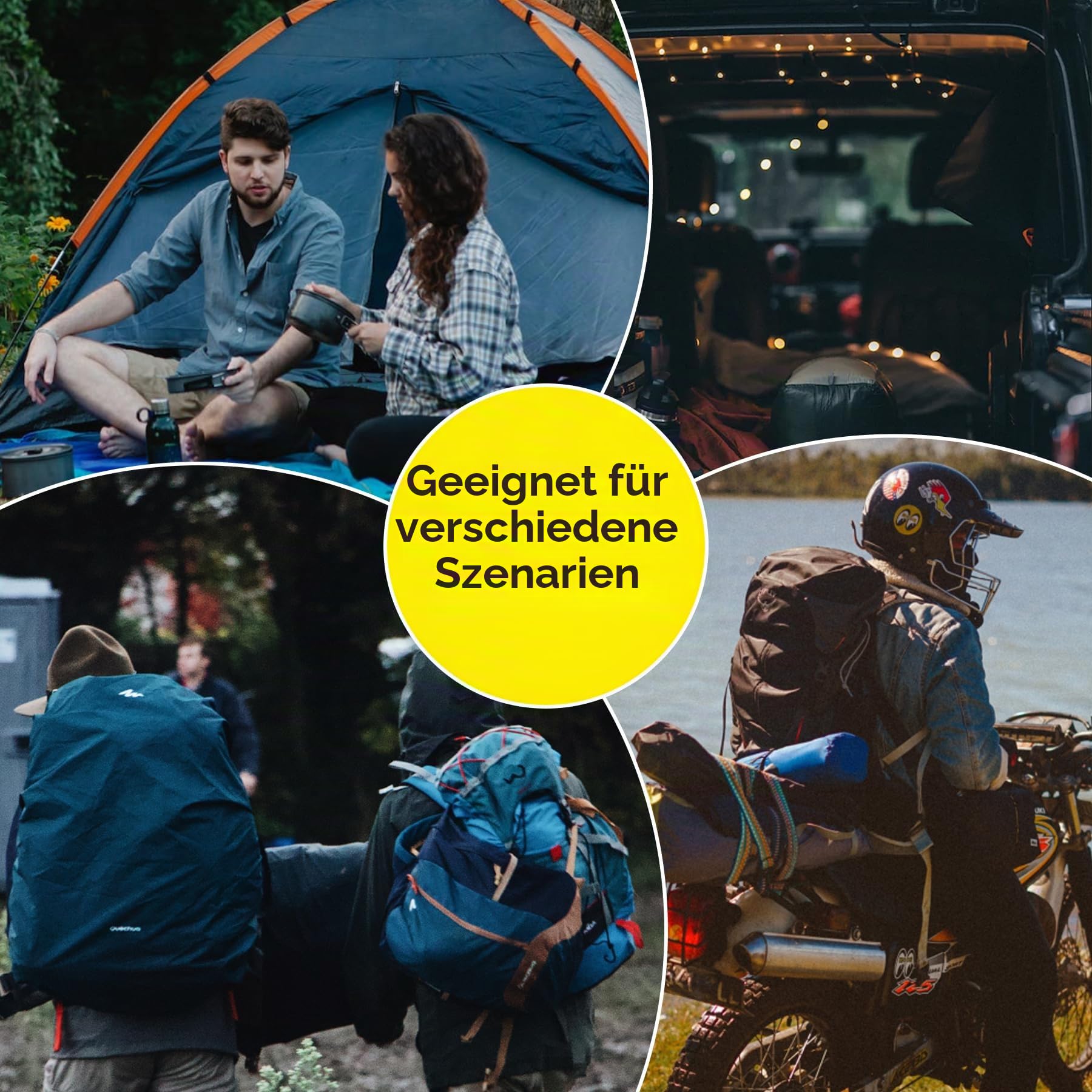 BISINNA XL Baumwoll Flanell-Schlafsack für Camping, 2-3 Jahreszeiten, Erwachsenen-Schlafsack für Wandern, Camping, Innen- und Außenbereich, mit Kompressionsack