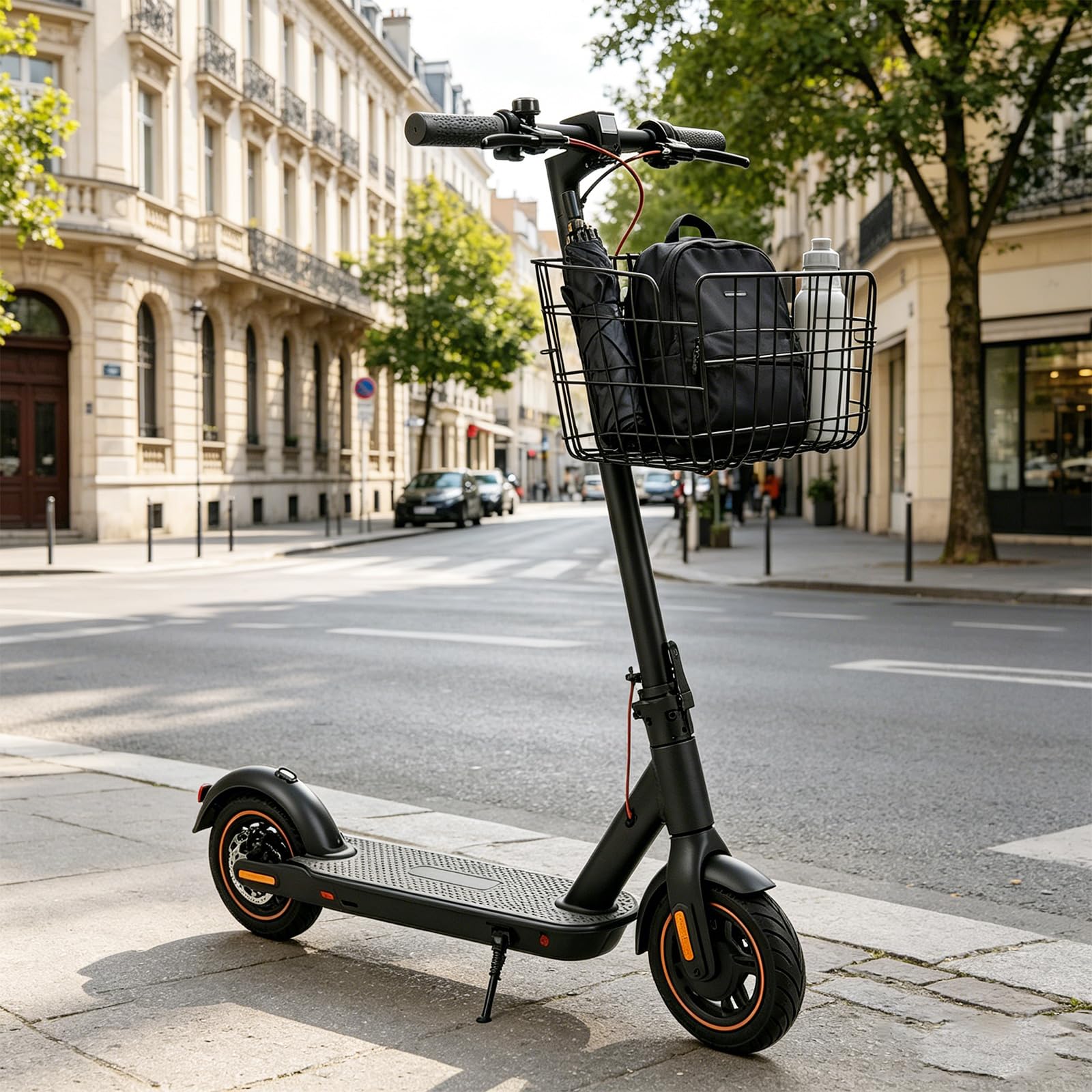 Panier Avant Trottinette Électrique, Panier Avant pour Trottinette 33,5×23×18cm, Panier de Trottinettes, Panier Avants Amovible Rapide pour Vélos Pliants Trottinettes