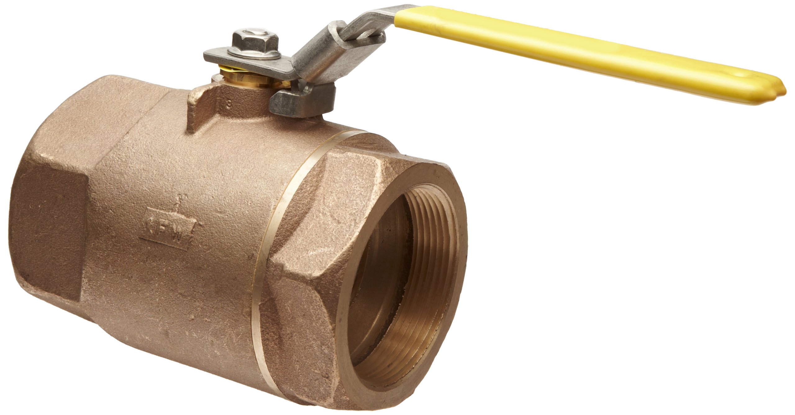 Apollo 70-100 Series Bronze Ball Valve, Two Piece, Inline, Latch-Lock Lever, 2