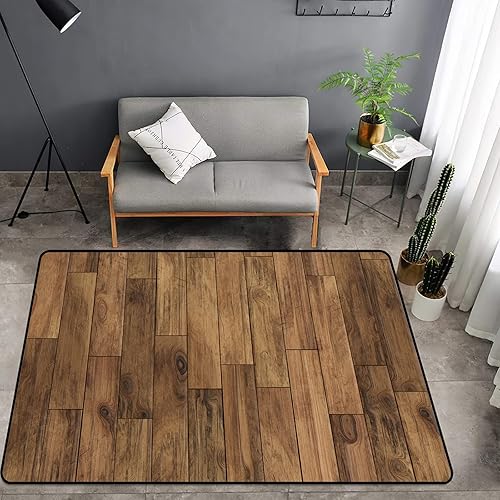 Miniatura 8 de Tapete de esponja lavable para dormitorio de niños y niñas, sala de estar, tablones de madera, estilo retro, madera de roble, decoración de pared,