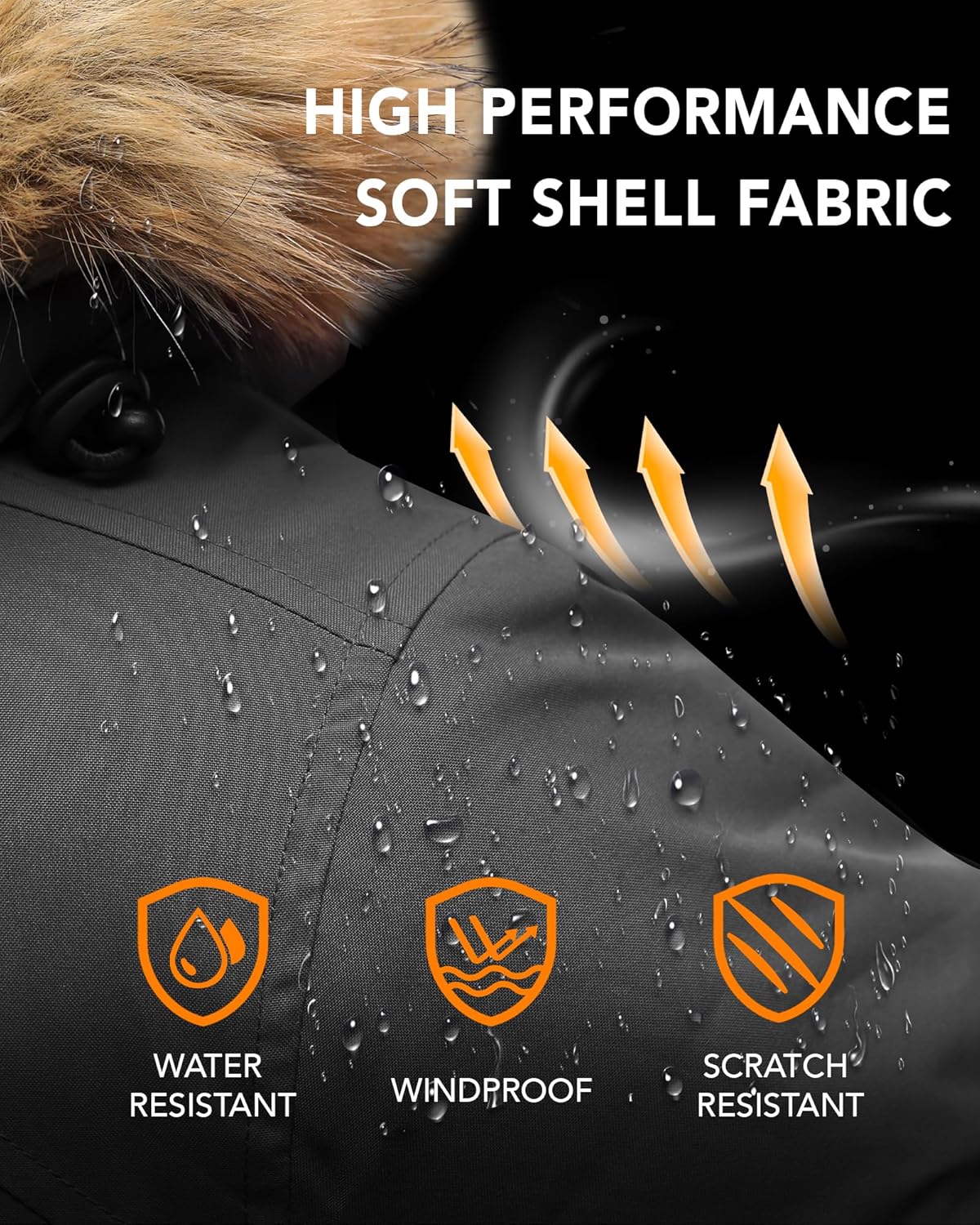 Graphene Heated Jacket Parka for Women with Rechargeable Battery Pack Included - Image 6