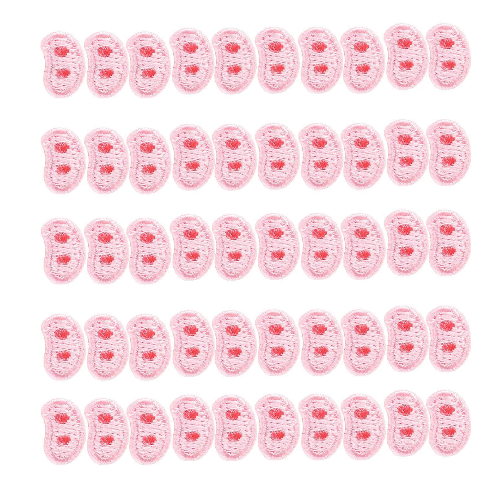 NEWFT 50 Pcs Embroidered Patches Pigs Nose Repair Patches Iron on Applique Sew on for Clothes Bag