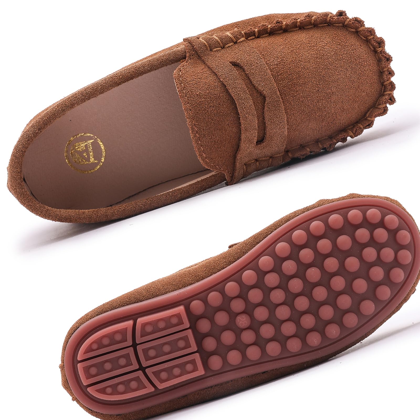 WUIWUIYU Garçon Classique Mocassins Fille Formel Robe École Chaussures Chaussure d'uniforme Scolaire