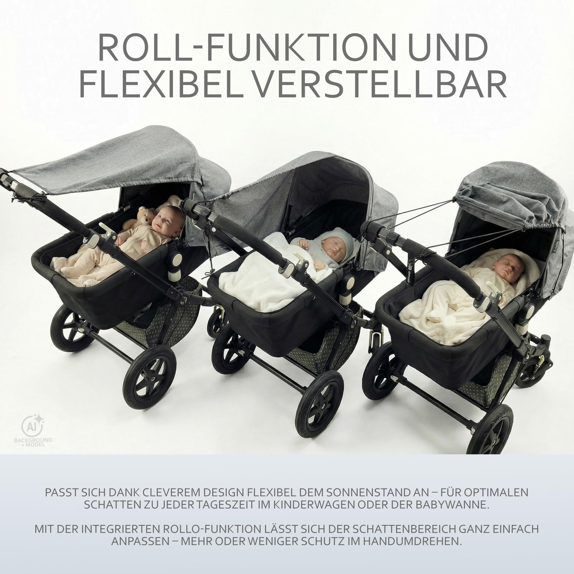 sonnensegel kinderwagen bunt für UV Schutz 50+ Universal (Sterne beige) Größe:Medium 54-58 cm Camping San Benedetto - designid:TPG-STG-0426-STGTXT