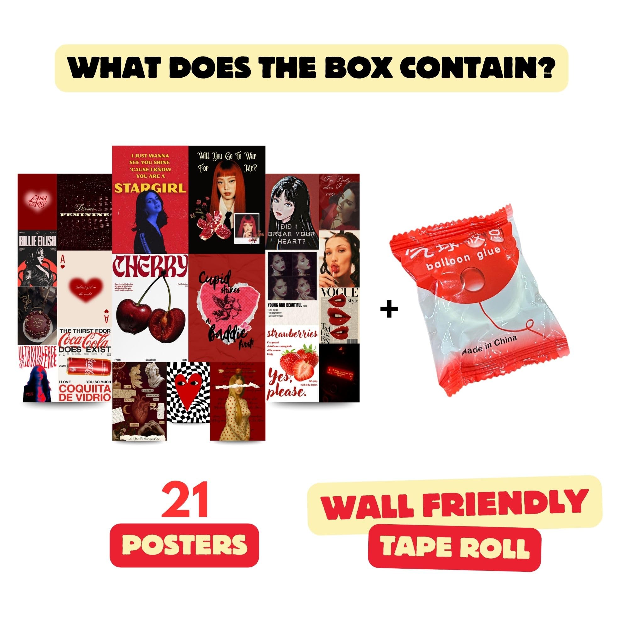 Lana Del Rey Cherry Coke Wall Collage - 21 Posters + Adhesive -4