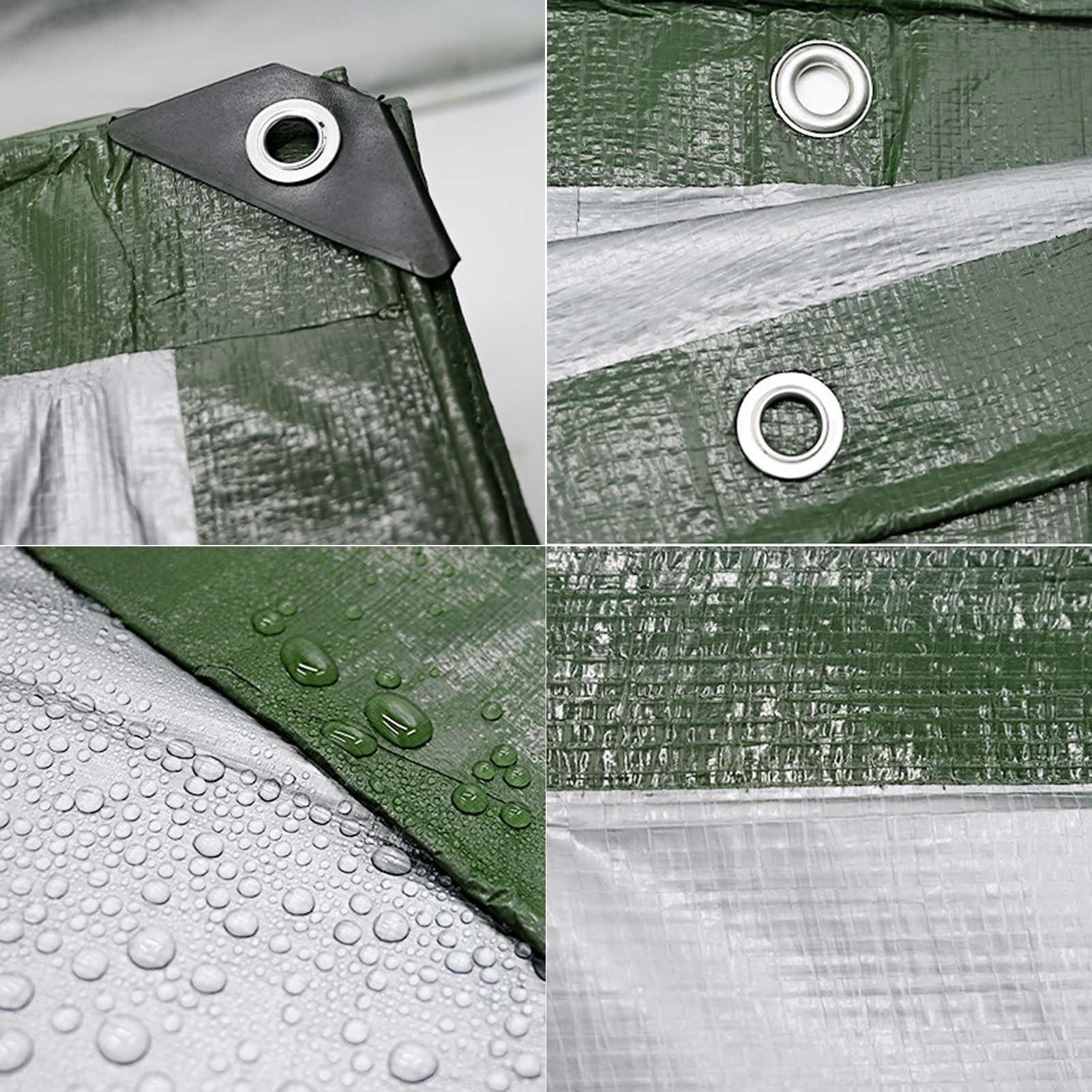Lonas, Lona Resistente a los Rayos UV, Lona Gruesa de Polietileno con Ojales metálicos, Refugio Impermeable Multiusos para vehículos, Barcos, Piscinas, Tiendas de campaña y emergencias.