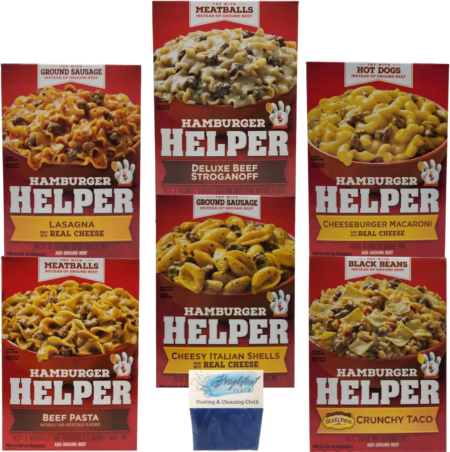 Hamburger Helper Variety Pack of 4 with Hamburger Chopper