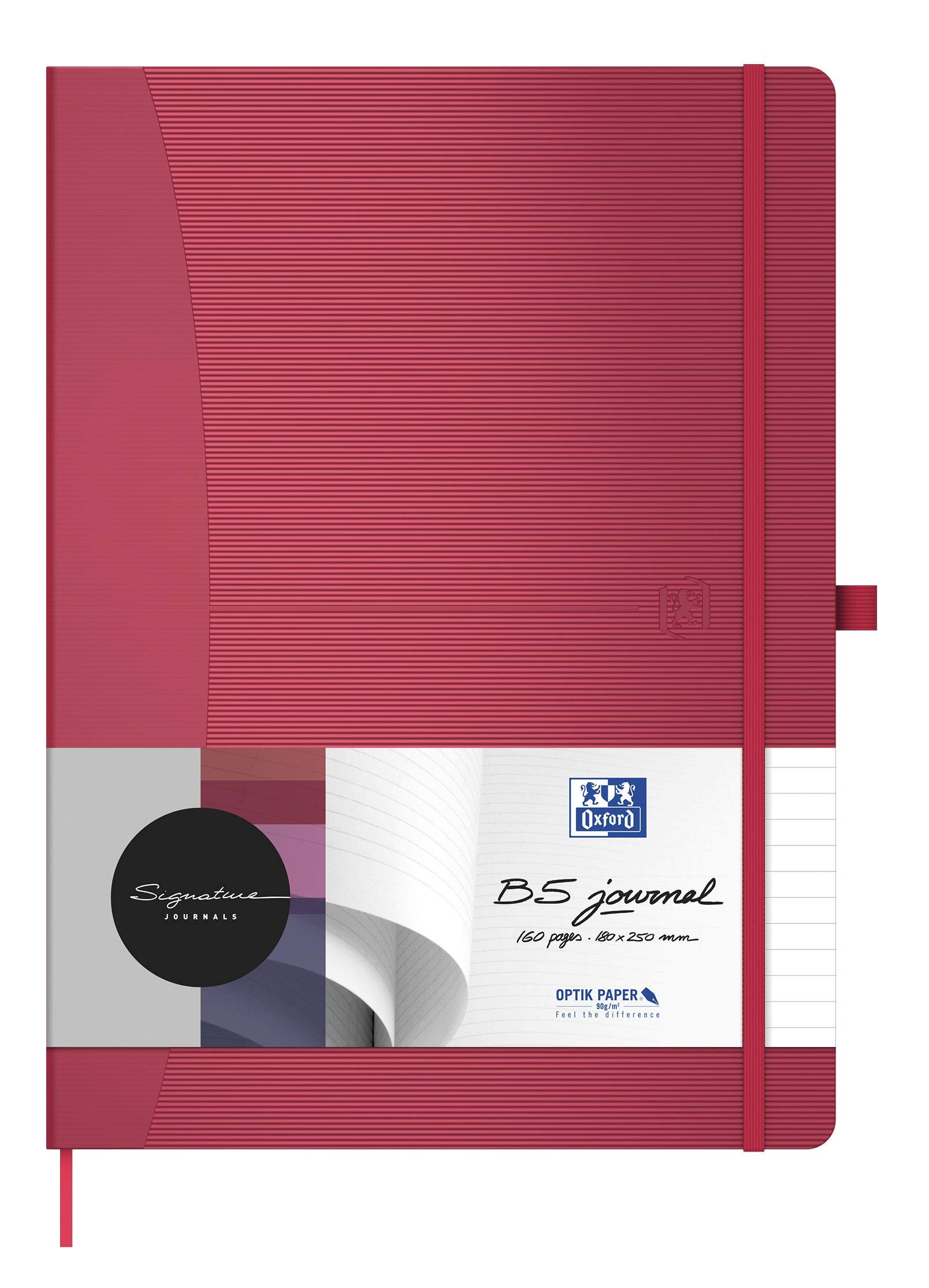 Oxford Notizbuch Signature, 5er Pack, DIN B5, kariert, je 160 Seiten, 5 Farben