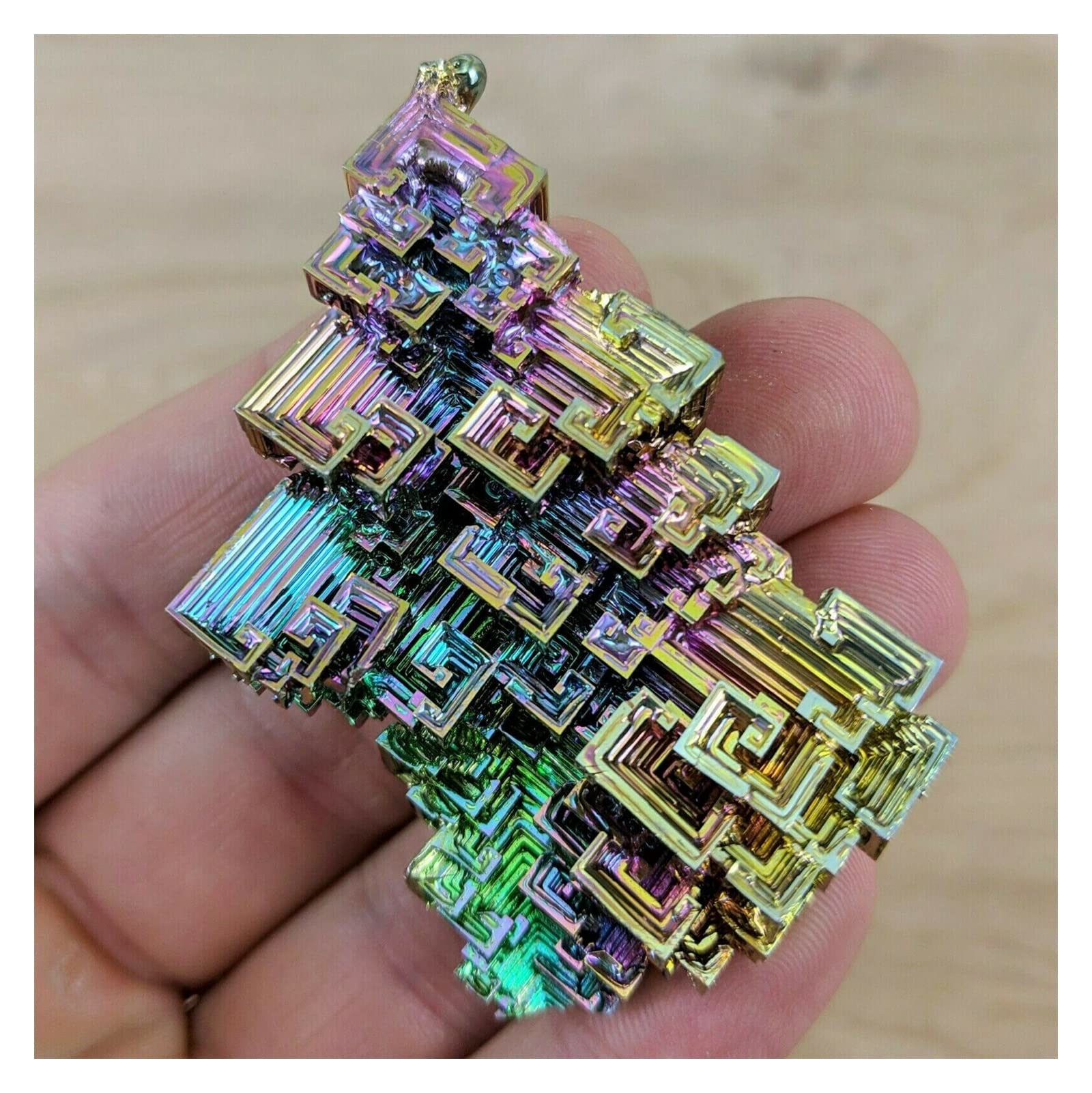 Amazon.co.jp: 天然水晶の原石 ビスマス結晶 ビスマス Bi 金属結晶 