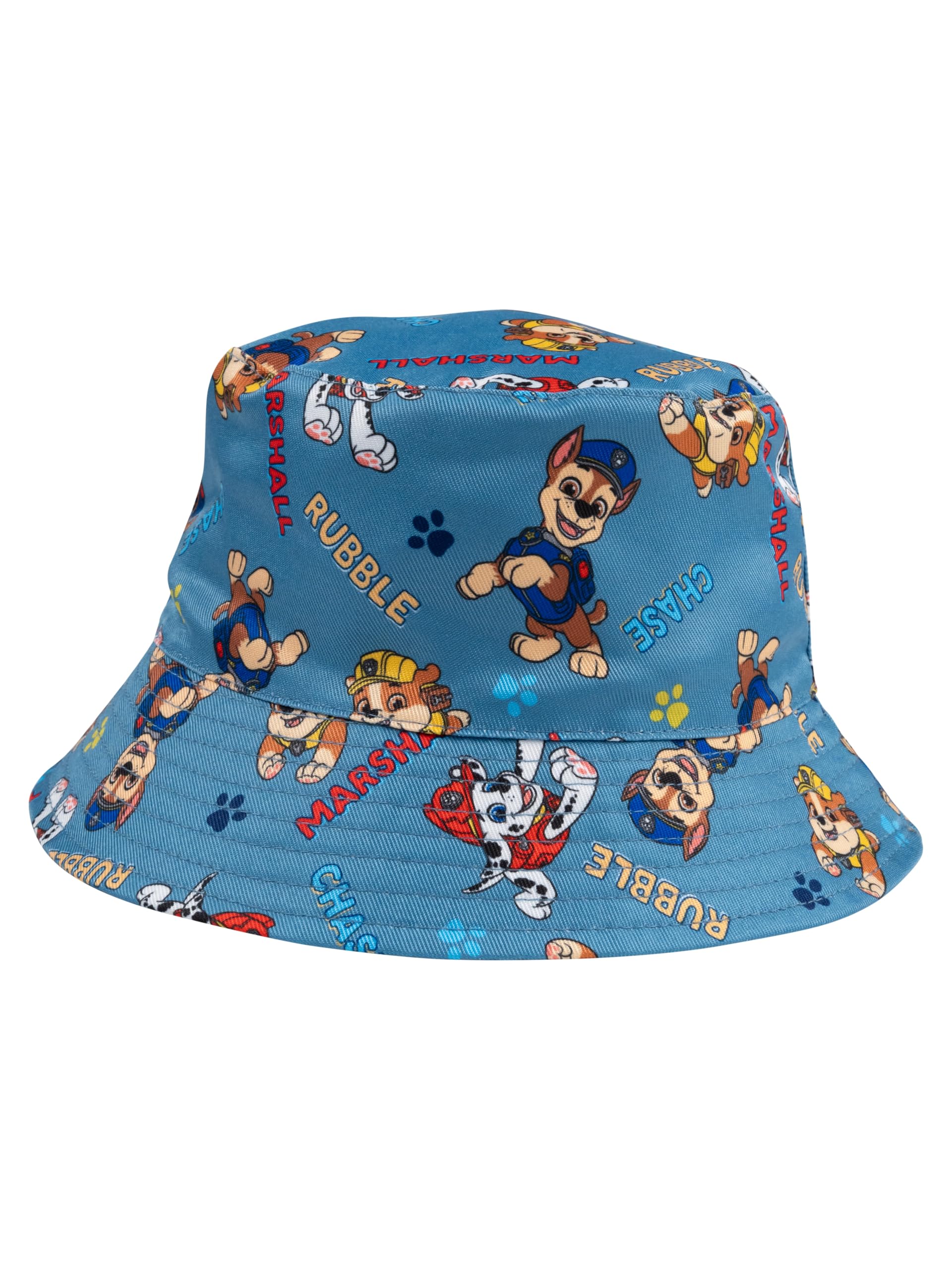 Paw Patrol Fischerhut für Jungen - Marshall, Rubble und Chase Kinder Bucket Hat Sonnenhut Anglerhut Blau