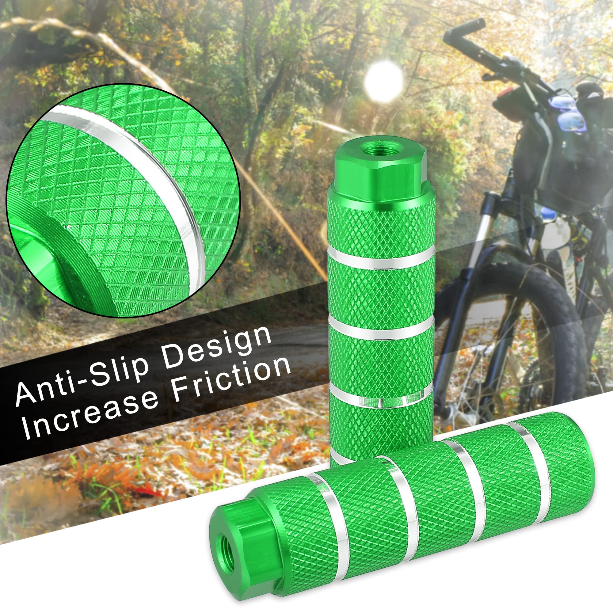 X AUTOHAUX 4 pedane posteriori per bici BMX MTB Bike per assi da 3/8"