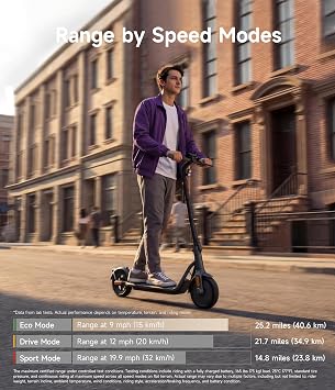 NAVEE V25/V25 Pro/V40 Electric Scooter for Adults, 20 MPH & 25/15.5 Miles, 700W/600W Motor, 10 Tires, Foldable Commuting E-Scooter with Dual Brake Suspension