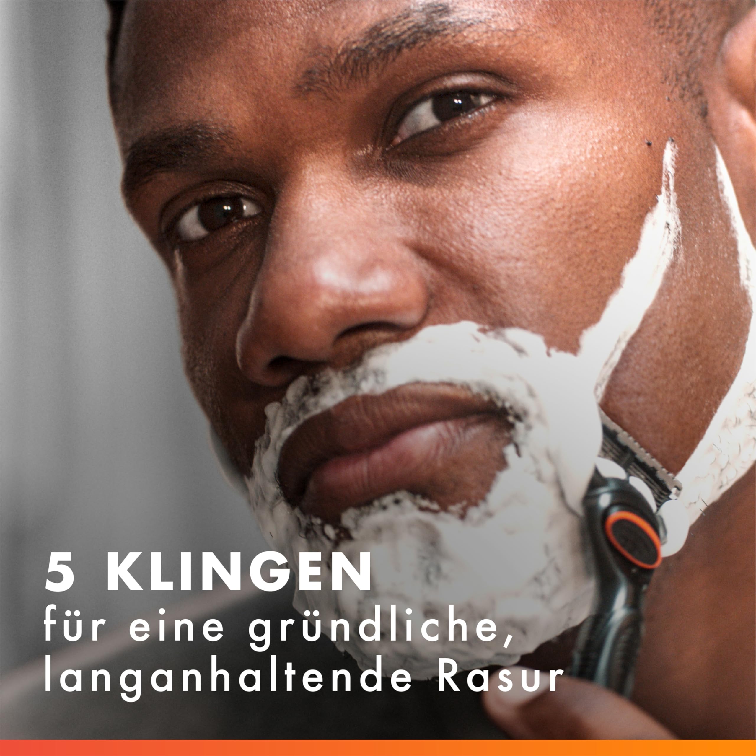 Gillette Fusion 5 Power Klingen Herren, 8 Original Rasierklingen, Orange | Für Nassrasierer mit Größerem Gleitstreifen für Ein Sanftes Gleiten Und für Eine Unglaublich Gründliche Und Komfortable Rasur