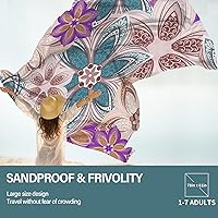 Vista 204 de Beach Blanket Oversized Extra Large 78" X 81",Waterproof Sandproof Beach Blanket 1-7 Adults Lightweight Durable for Travel Camping Hiking Picnic