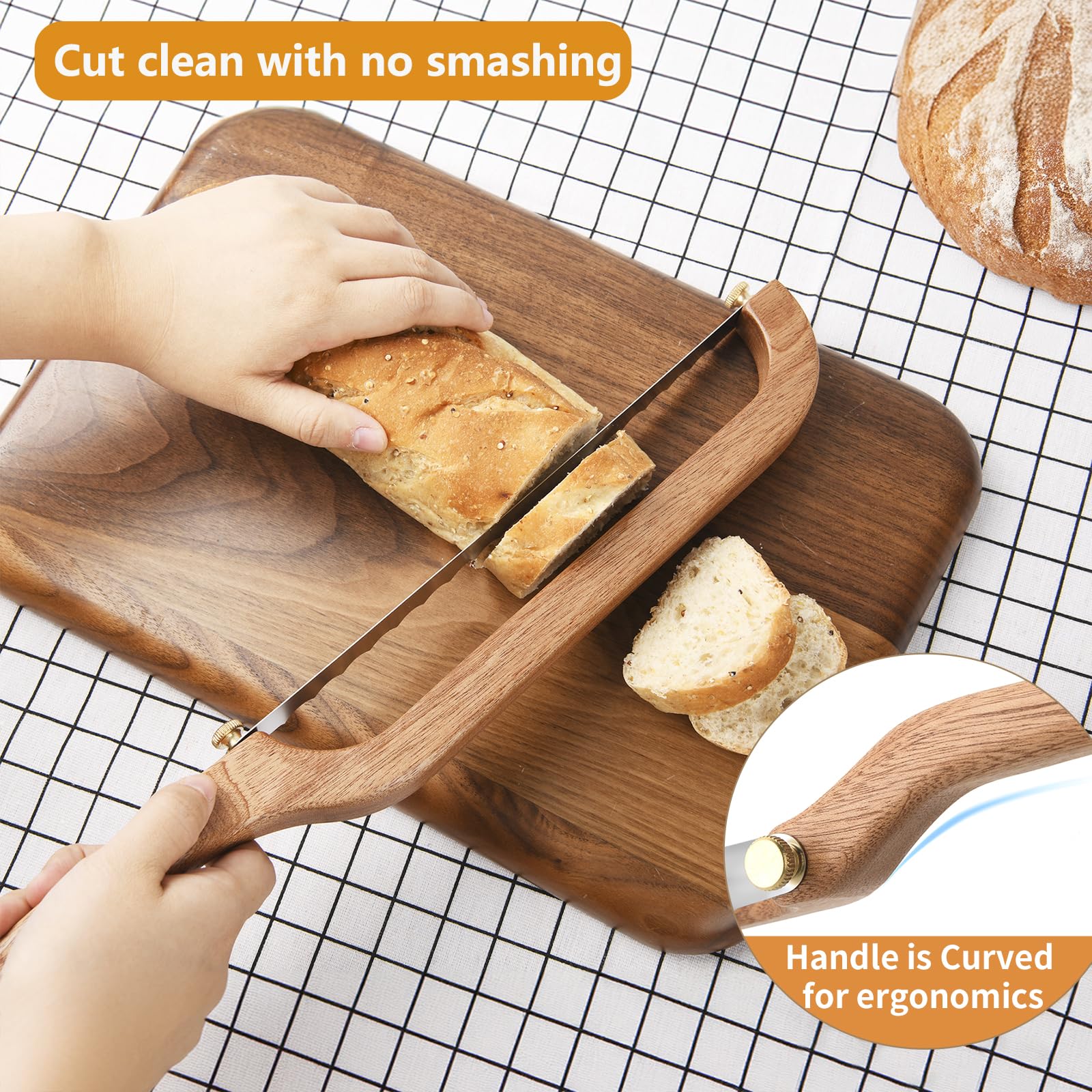 YAPULLYA Sourdough Bread Knife - Perfect Slices -2
