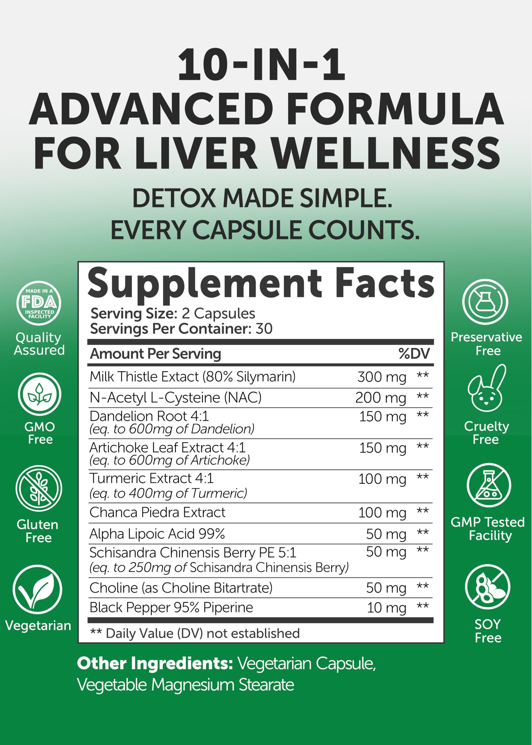 Lunakai USA Made Liver Support with Milk Thistle & NAC, 60ct — Amazon image 5
