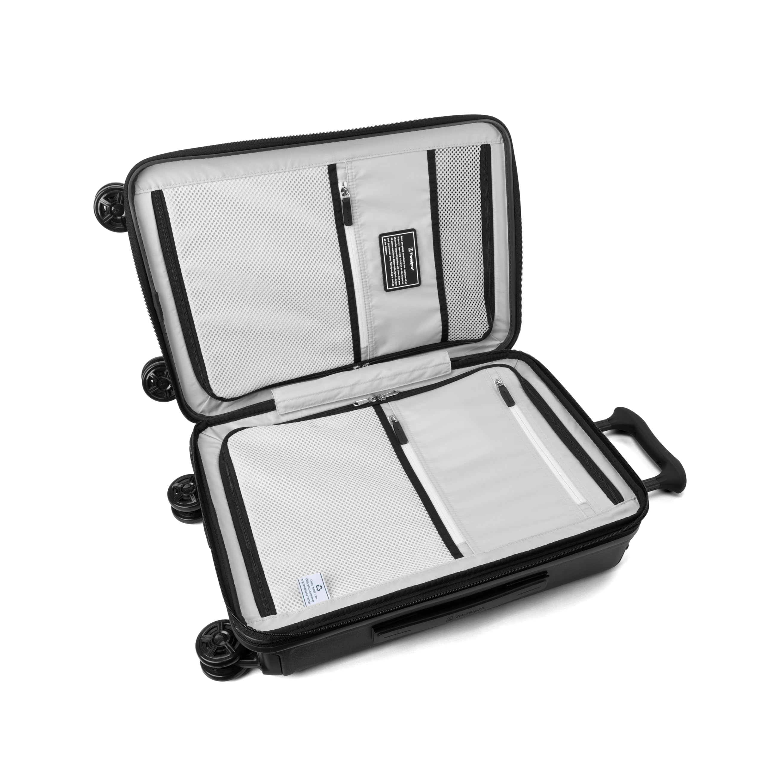 Travelpro Platinum Elite Hardside - Equipaje de Mano expandible, 8 Ruedas, Cerradura TSA, Maleta de policarbonato de Carcasa Dura, Negro Azabache, Equipaje de Mano de 21 Pulgadas