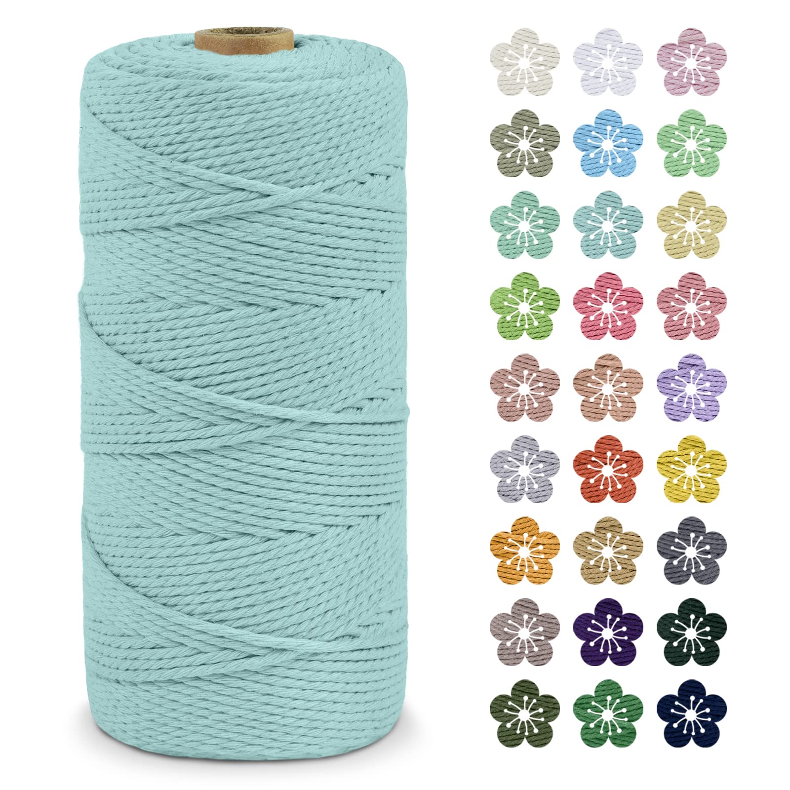 Corde Macramé 10mm x 23m, Fil Macramé Coton Corde Coton Naturelle