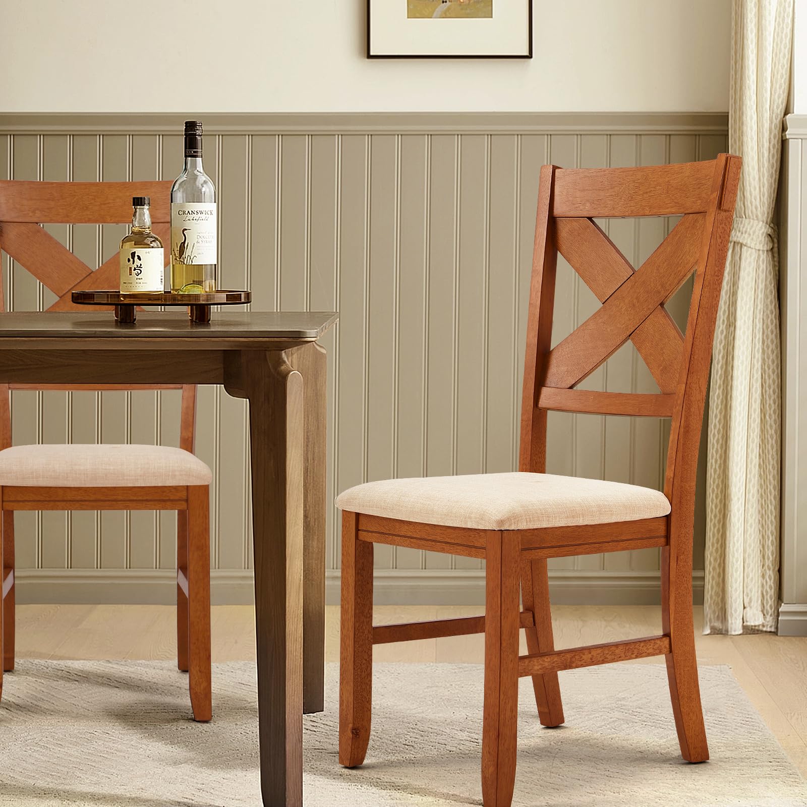 Amazon.com - MELLCOM Dining Chairs Set of 2, Modern
