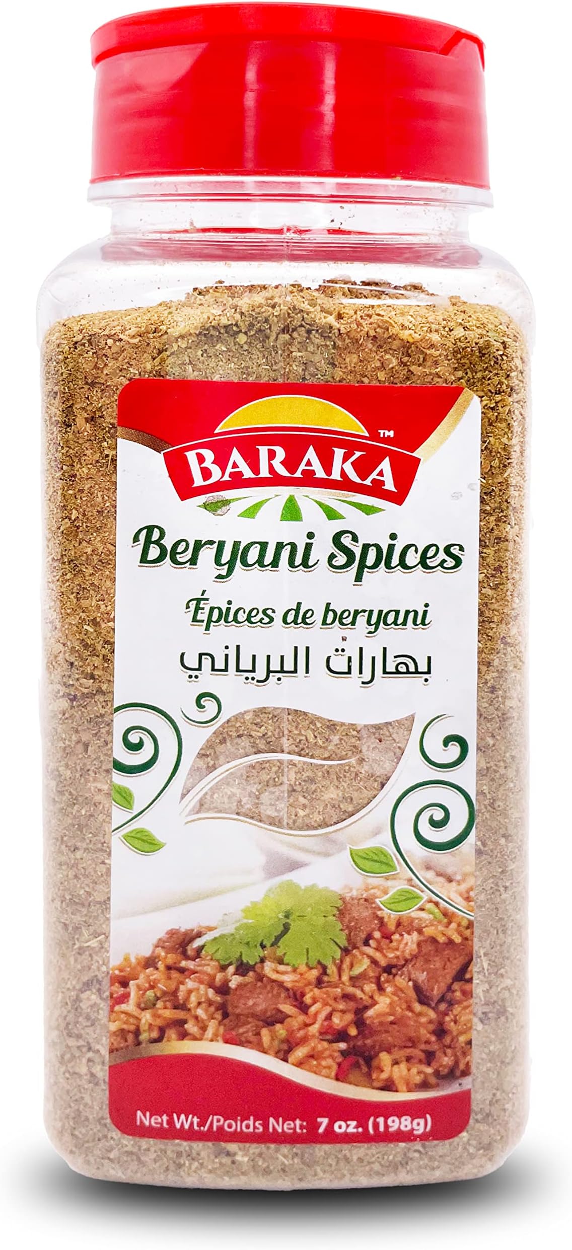 Baraka Biryani Spice Seasoning Mix | Authentic Mediterranean Spices for Cooking Rice, Masala Dishes, Sauces, Marinade | Original Indian Biryani Seasoning, No Salt, No Additives, No MSG (8oz)