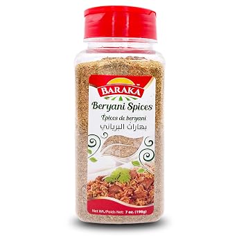 Baraka Biryani Spice Seasoning Mix | Authentic Mediterranean Spices for Cooking Rice, Masala Dishes, Sauces, Marinade | Original Indian Biryani Seasoning, No Salt, No Additives, No MSG 8oz