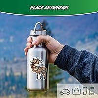 Vista 5 de Decalcomania - Calcomanía de collage de ciervos de caza, ciervos, calcomanías para ventana de camión, calcomanías de caza blancas fabricadas