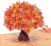 Vista 1 de Paper Love Tarjeta de Árbol de Otoño Tarjeta de Felicitación Desplegable 3D de Arce de Otoño para Acción de Gracias, Regalo de Anfitriona o Amigo