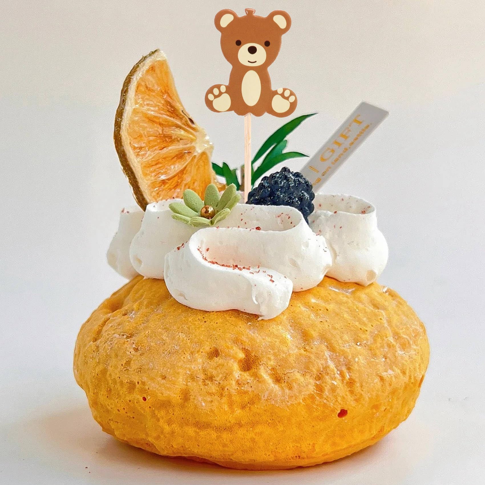 Oso Pics de Comida Pastel Postre Palillo de Dientes Tenedores de Frutas Boda Fiesta de Cumpleaños Ducha Decoración Suministros 100 Piezas de Madera