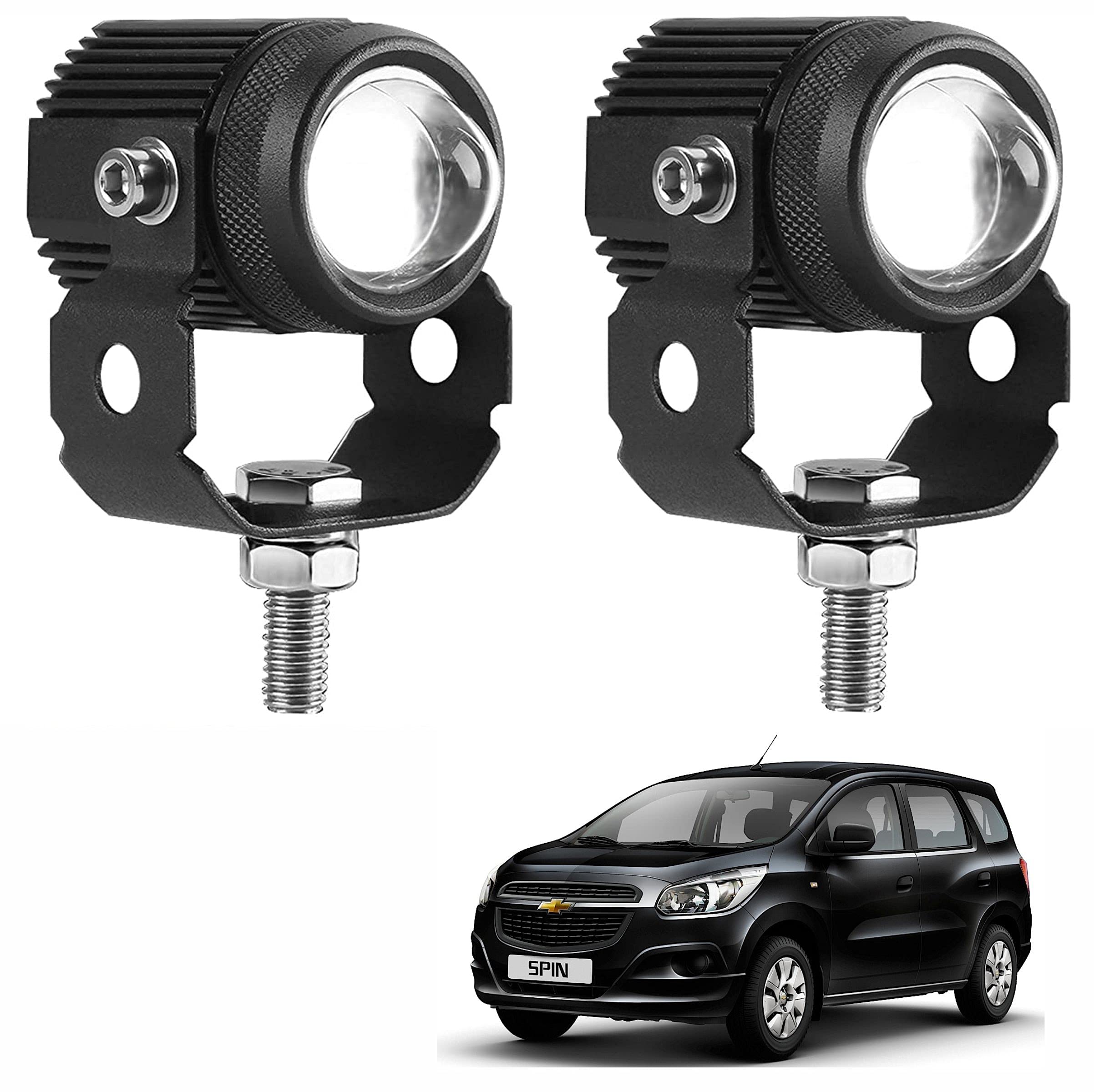 Asryd Mini LED Driving light pods 2 Inch LED Driving Lights Dual Fuction Amber & White Color Fog Lights Spot Beam (2Pcs) For Chevrolet Spin